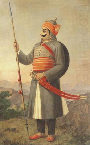Raja Ravi Varma Maharana Prathap Singh china oil painting image